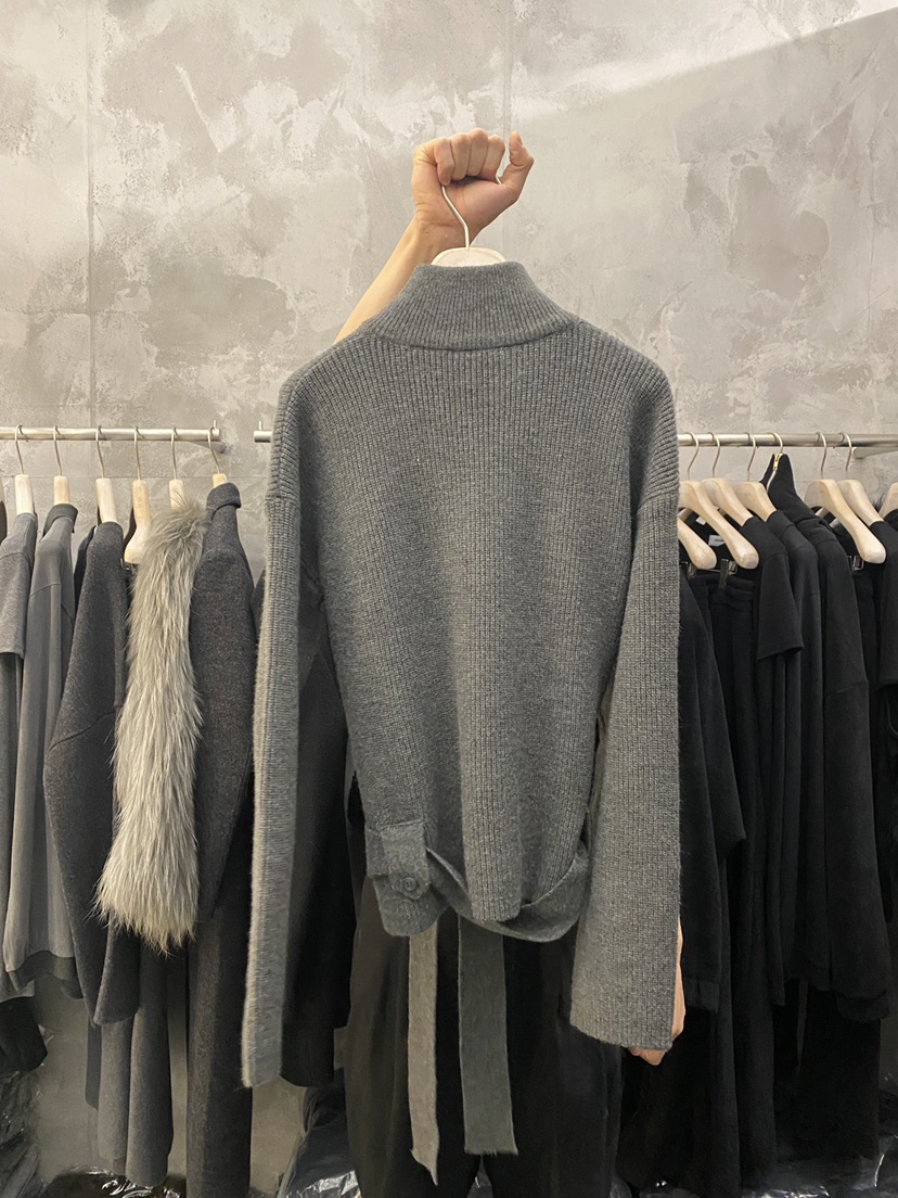 THE VETIVER-A韓國直郵㊣女裝新款真品時尚人氣針織衫含腰帶VETIVER針織衫