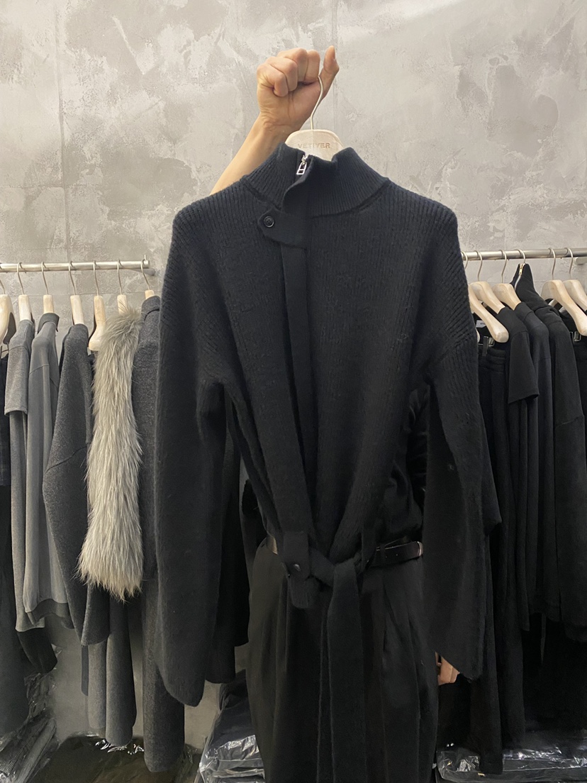 THE VETIVER-A韓國直郵㊣女裝新款真品時尚人氣針織衫含腰帶VETIVER針織衫圖色2