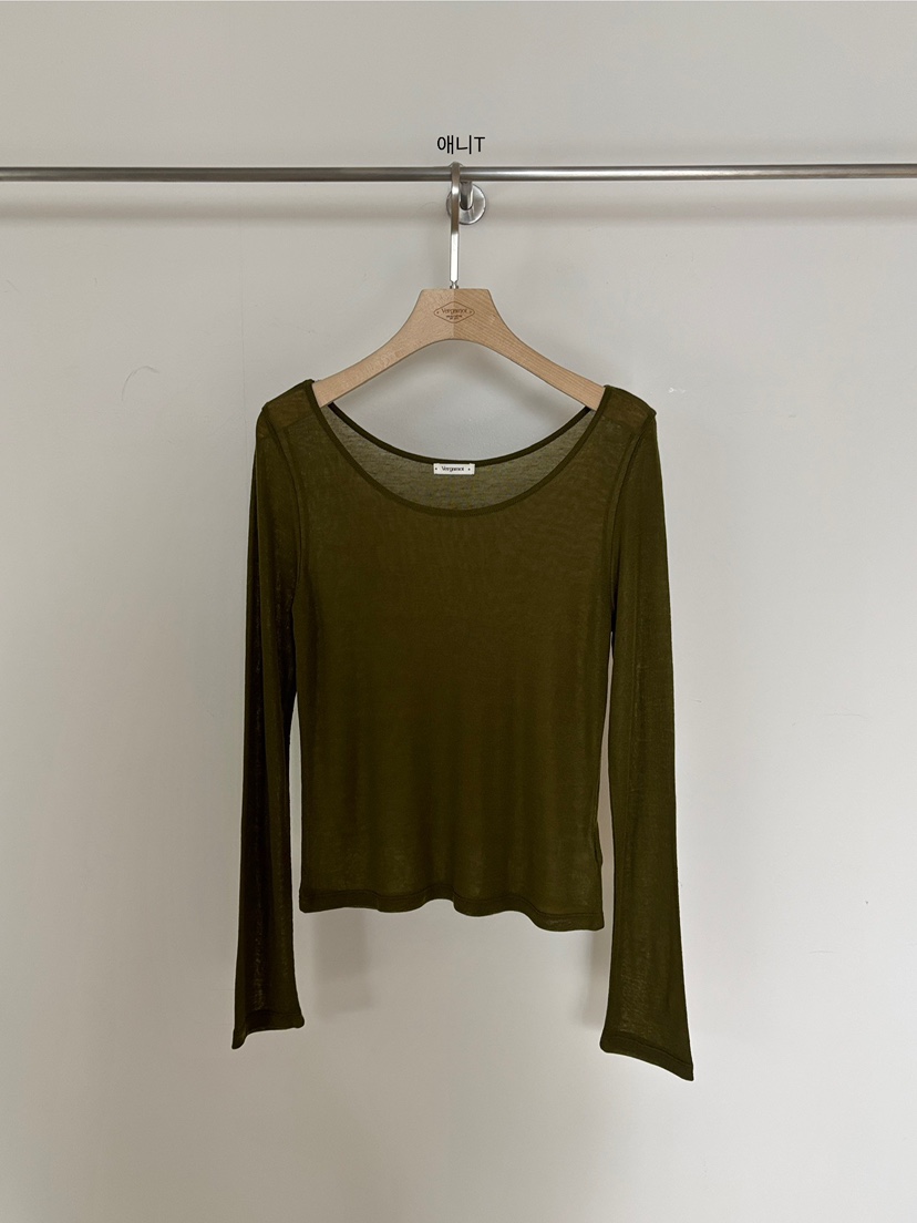 VERGAMOT韓國直郵㊣女士新品職業真品休閑25秋冬熱賣長袖T恤VERGAMOT長袖T恤圖色2