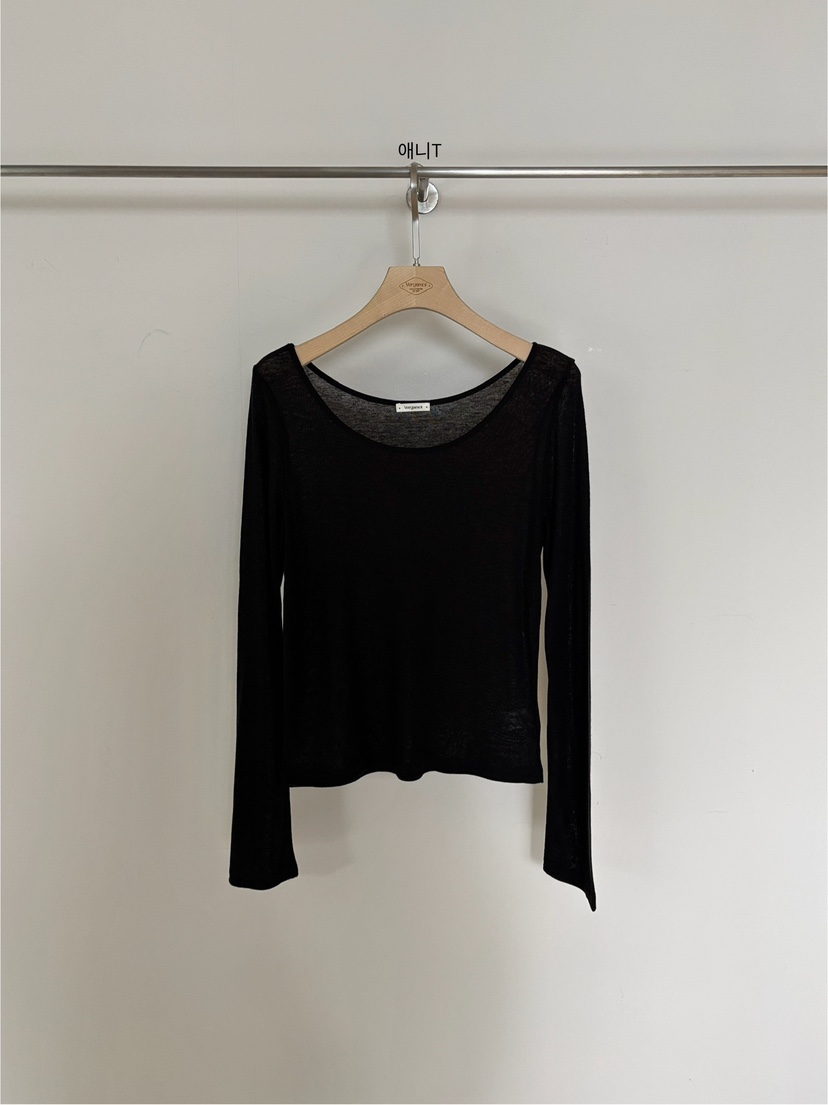 VERGAMOT韓國直郵㊣女士新品職業真品休閑25秋冬熱賣長袖T恤VERGAMOT長袖T恤圖色4