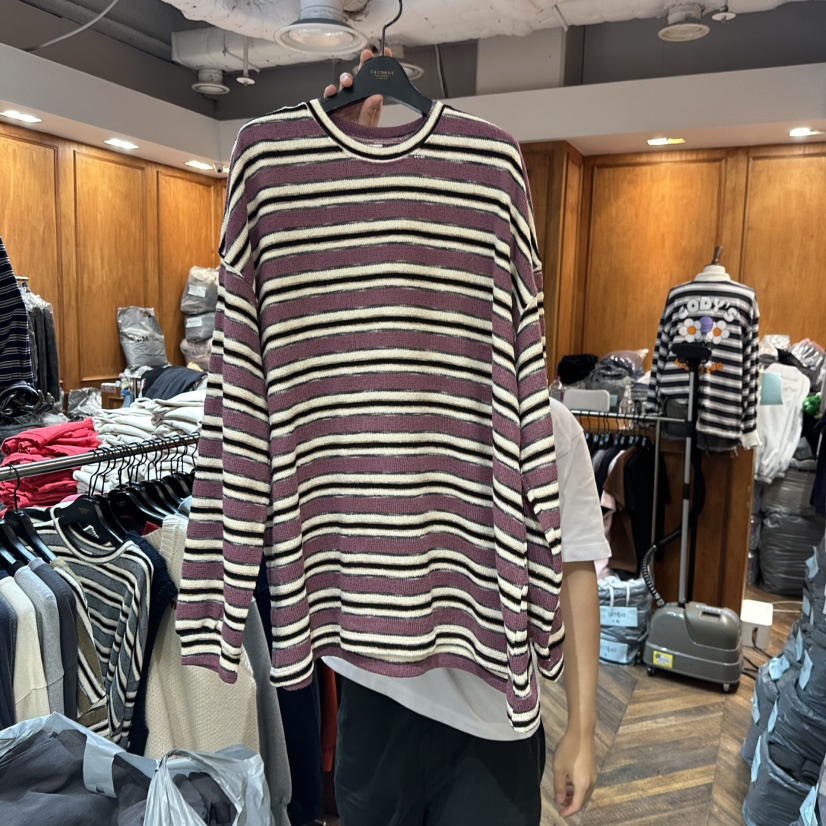 GARMENT-P東大門㊣代購女裝新款職業推薦25秋冬休閑長袖T恤GARMENT長袖T恤圖色2粉色