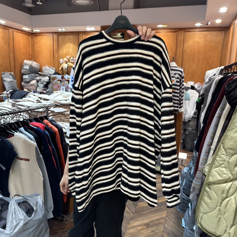 GARMENT-P東大門㊣代購女裝新款職業推薦25秋冬休閑長袖T恤GARMENT長袖T恤圖色4黑色