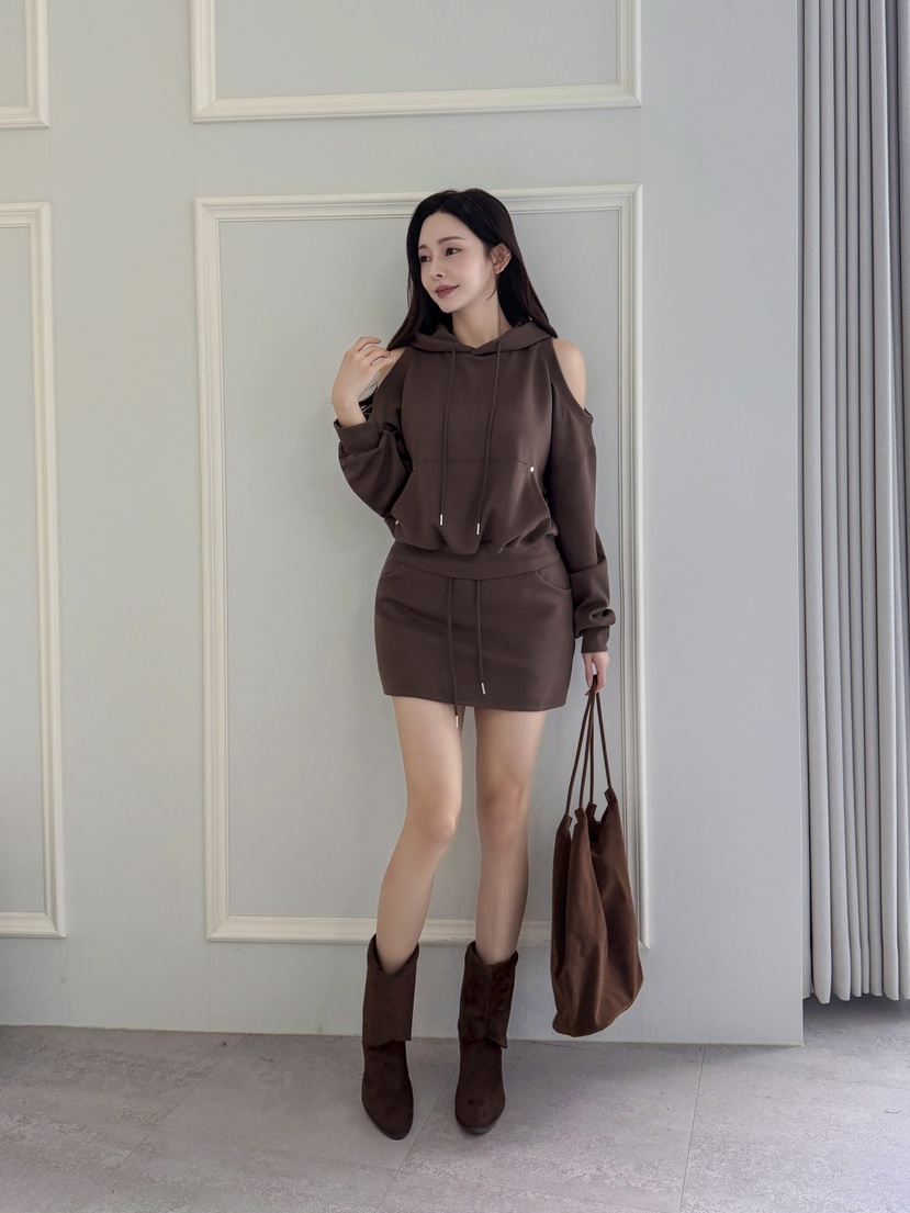 CLOTH東大門㊣直郵女士新款真品人氣推薦套裝連帽衫套裝開衩CLOTH套裝