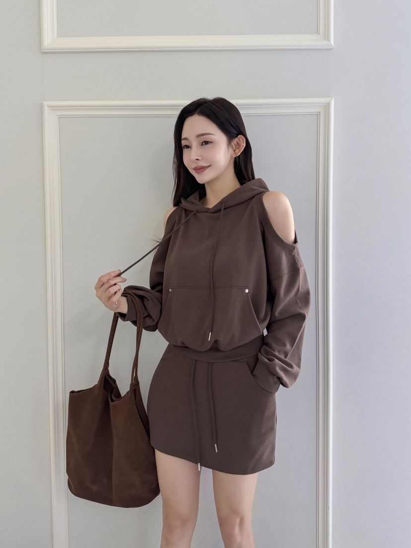 CLOTH東大門㊣直郵女士新款真品人氣推薦套裝連帽衫套裝開衩CLOTH套裝