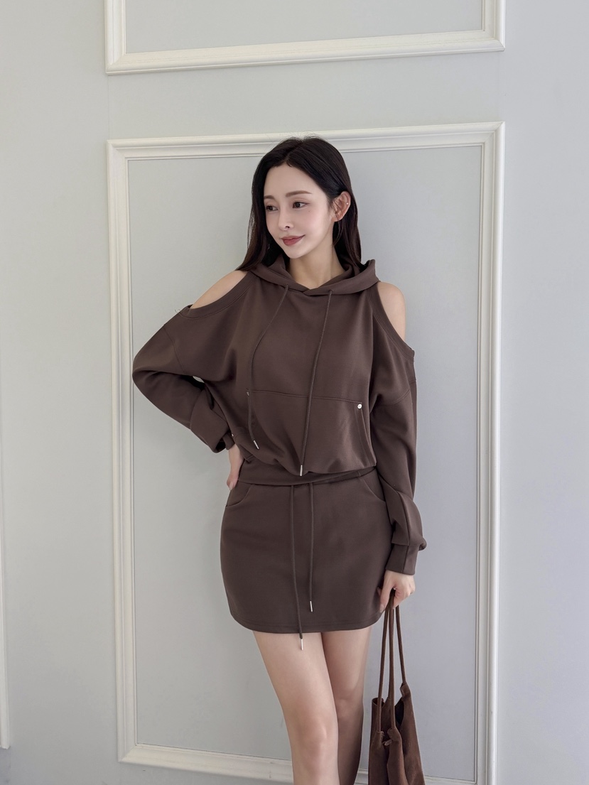 CLOTH東大門㊣直郵女士新款真品人氣推薦套裝連帽衫套裝開衩CLOTH套裝