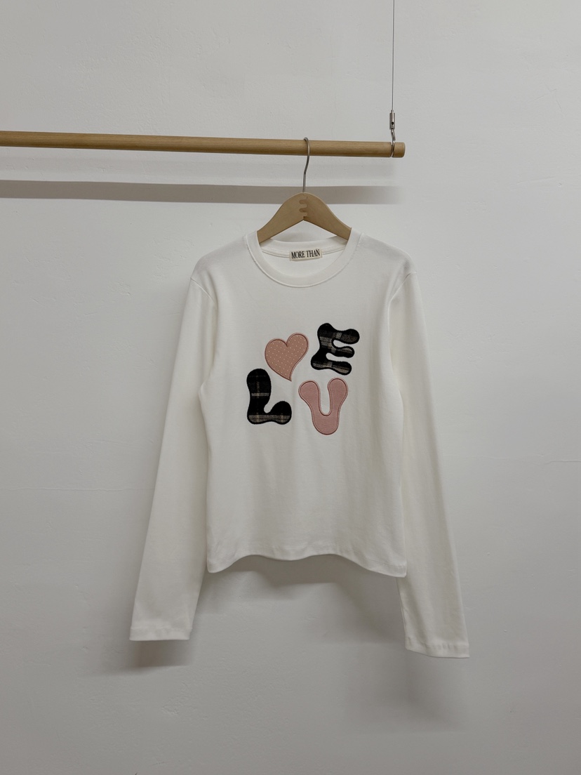 MORE THAN-P韓國直郵㊣女裝新款人氣時尚職業推薦長袖T恤MORE THAN長袖T恤圖色2