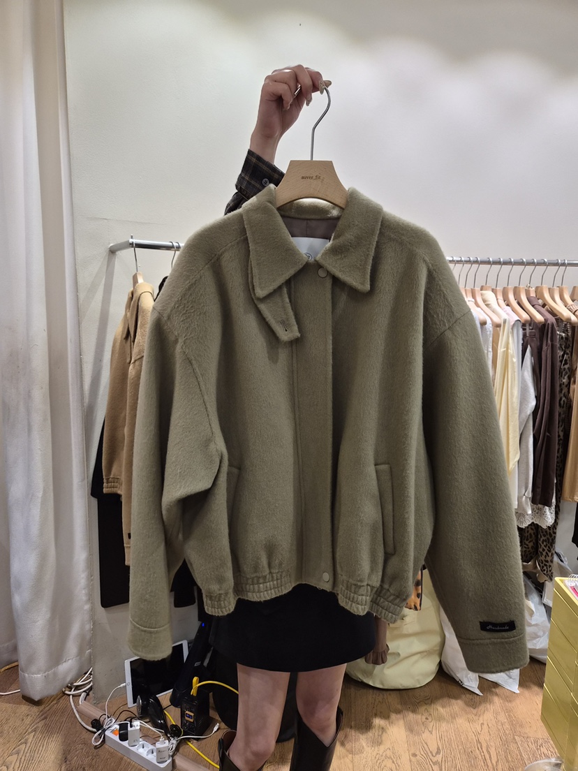 AUVERFIT東大門㊣直郵女士新品25秋冬時尚休閑人氣夾克手工AUVERFIT夾克圖色2