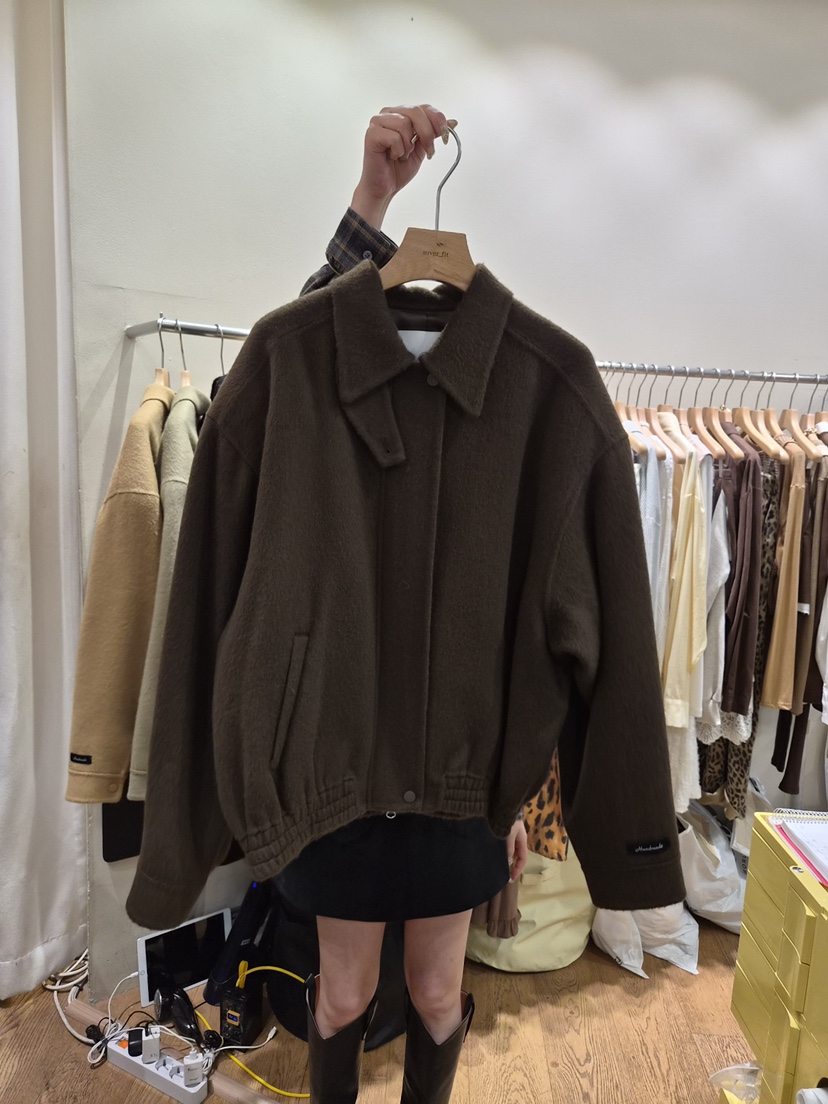 AUVERFIT東大門㊣直郵女士新品25秋冬時尚休閑人氣夾克手工AUVERFIT夾克圖色3