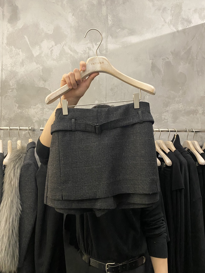 THE VETIVER-A韓國直郵㊣女士新品人氣25秋冬時尚裙褲含腰帶VETIVER裙褲