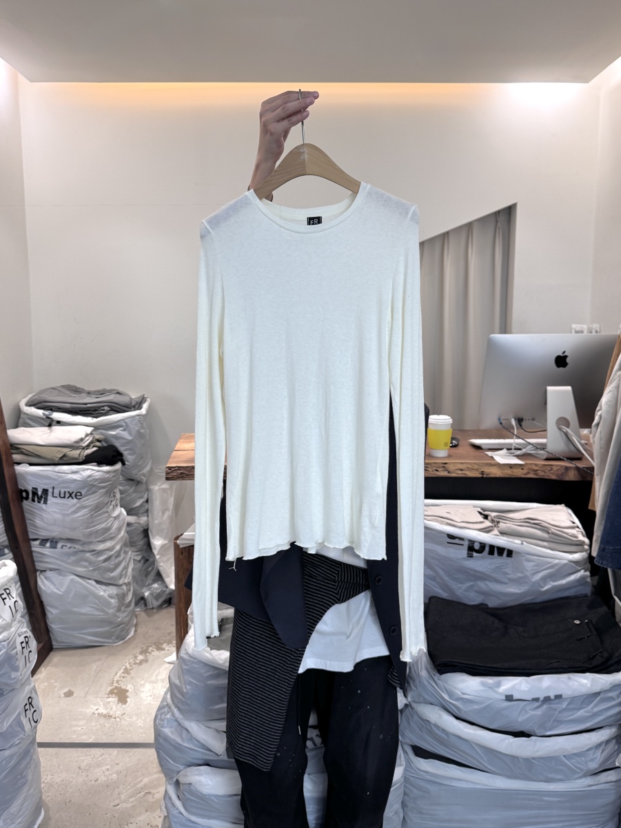 FRIC韓國代購㊣女裝新款人氣休閑真品長袖T恤安哥拉羊毛紗布FRIC長袖T恤圖色2