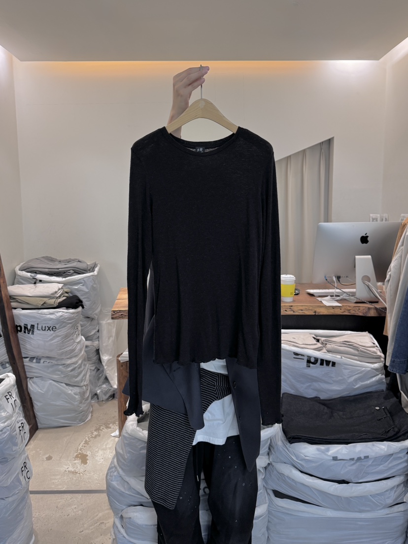 FRIC韓國代購㊣女裝新款人氣休閑真品長袖T恤安哥拉羊毛紗布FRIC長袖T恤圖色4