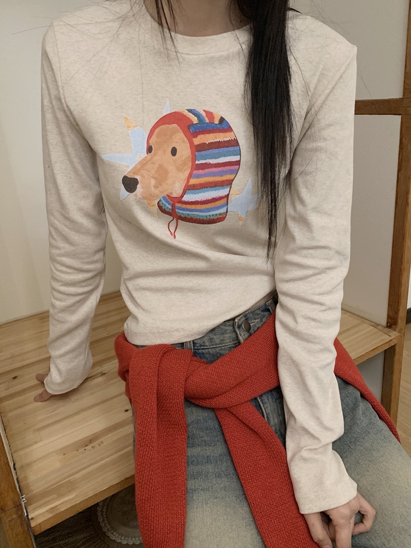 MORE THAN-P東大門㊣代購女裝新款人氣25秋冬時尚長袖T恤MORE THAN長袖T恤