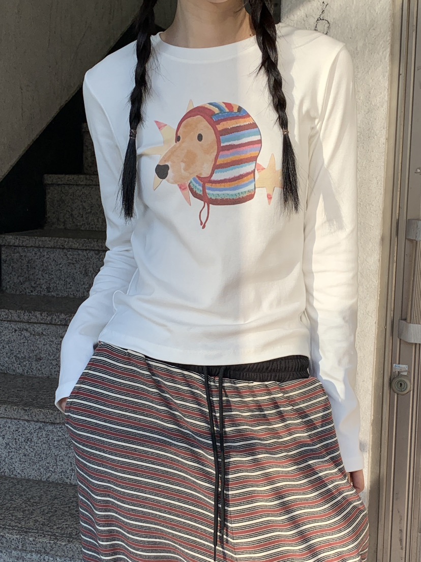 MORE THAN-P東大門㊣代購女裝新款人氣25秋冬時尚長袖T恤MORE THAN長袖T恤