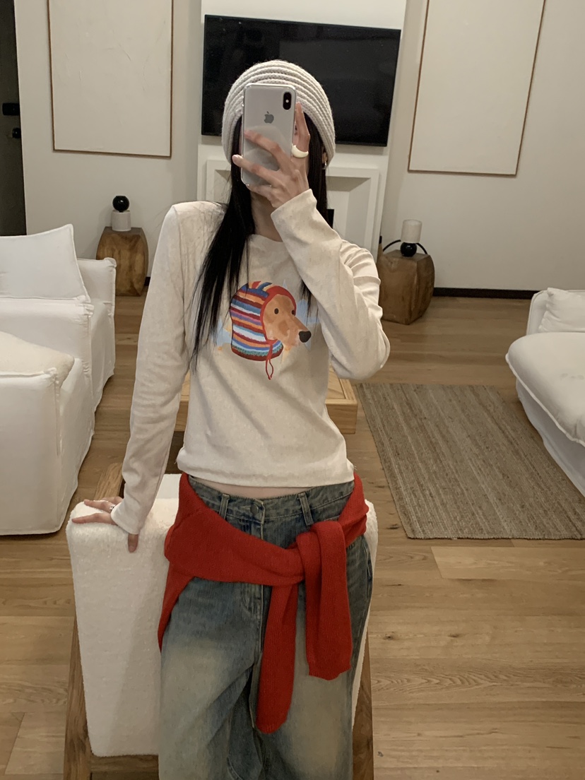 MORE THAN-P東大門㊣代購女裝新款人氣25秋冬時尚長袖T恤MORE THAN長袖T恤