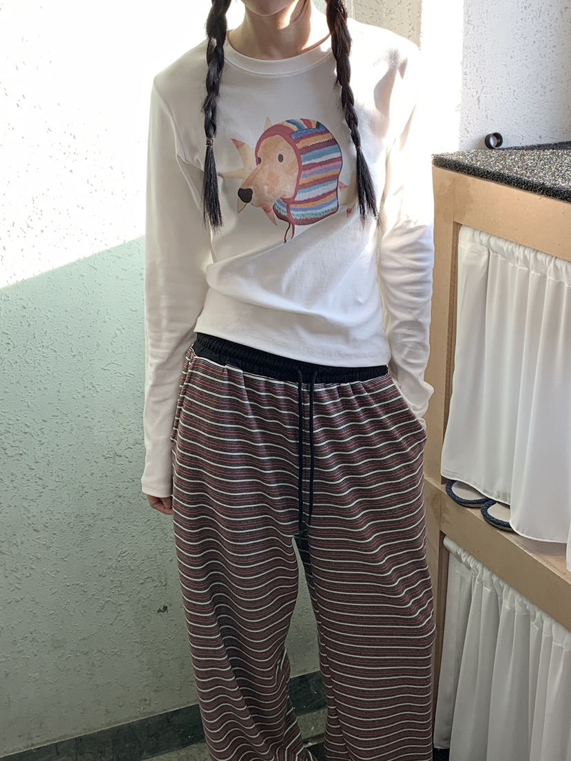 MORE THAN-P東大門㊣代購女裝新款人氣25秋冬時尚長袖T恤MORE THAN長袖T恤