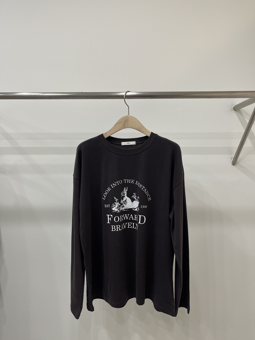 FIFTY東大門㊣實拍女裝新品職業真品推薦熱賣25秋冬長袖T恤FIFTY長袖T恤圖色2
