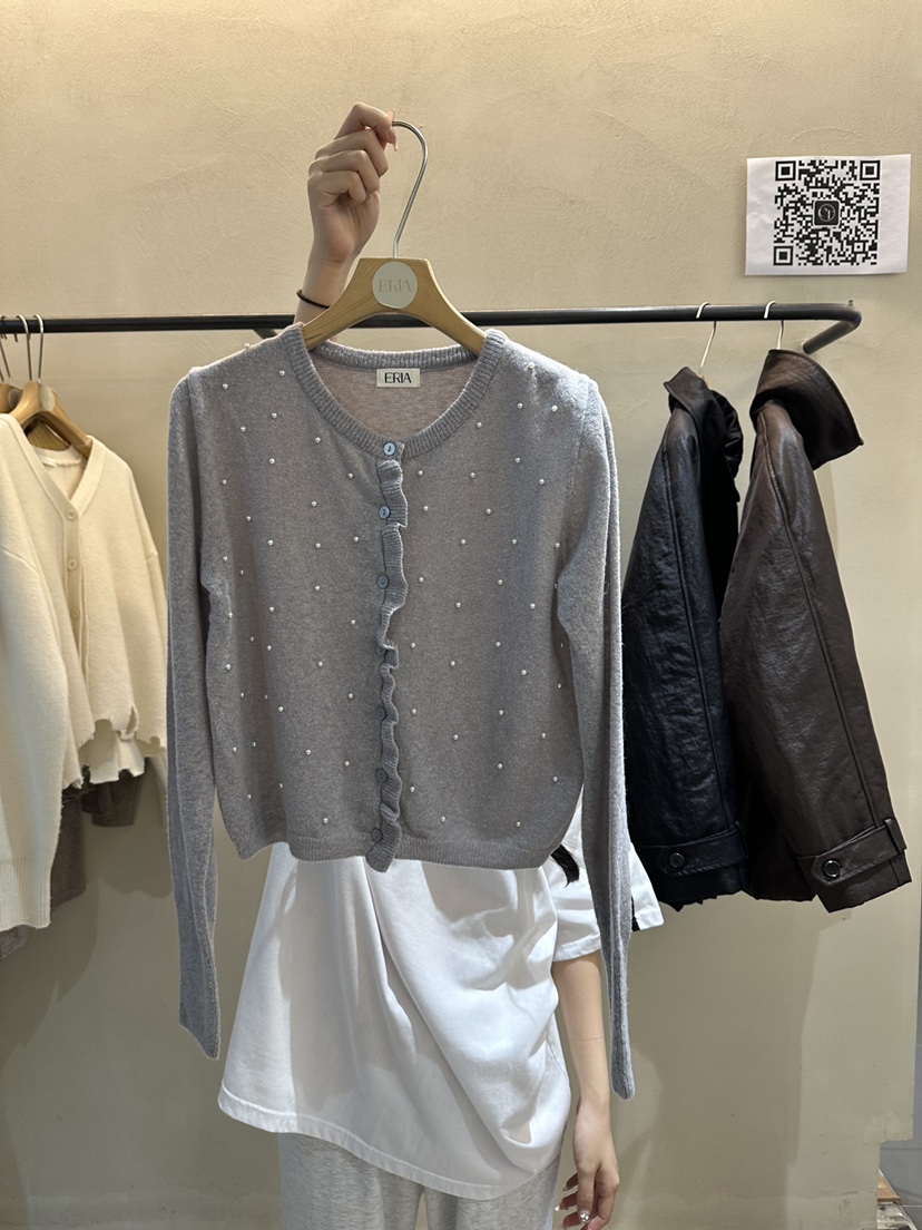 ERIA東大門㊣代購女士新款職業推薦真品25秋冬時尚人氣針織衫ERIA/HUE針織衫圖色2