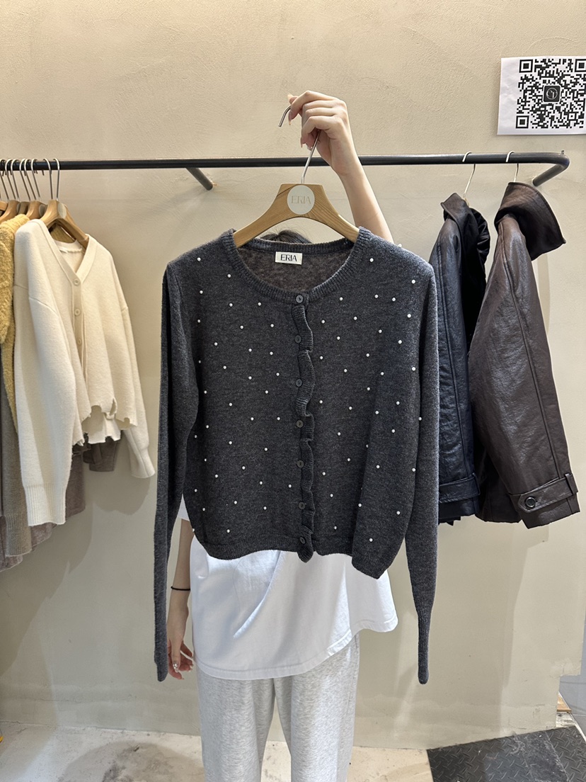 ERIA東大門㊣代購女士新款職業推薦真品25秋冬時尚人氣針織衫ERIA/HUE針織衫圖色3