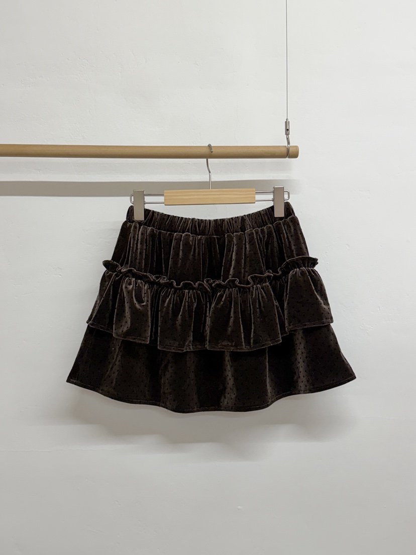 MORE THAN-P東大門㊣直郵女裝新品25秋冬真品推薦短裙天鵝絨MORE THAN短裙