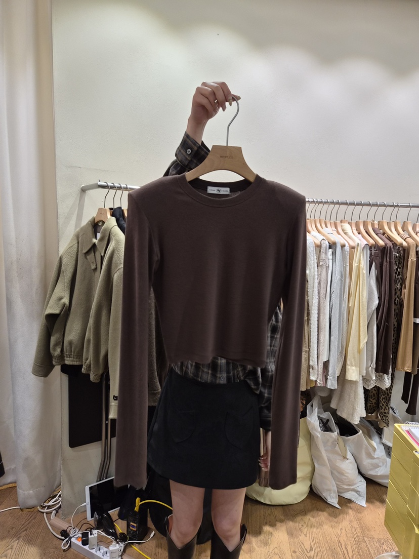 AUVERFIT東大門㊣代購女士新款推薦職業人氣休閑時尚長袖T恤AUVERFIT長袖T恤圖色3