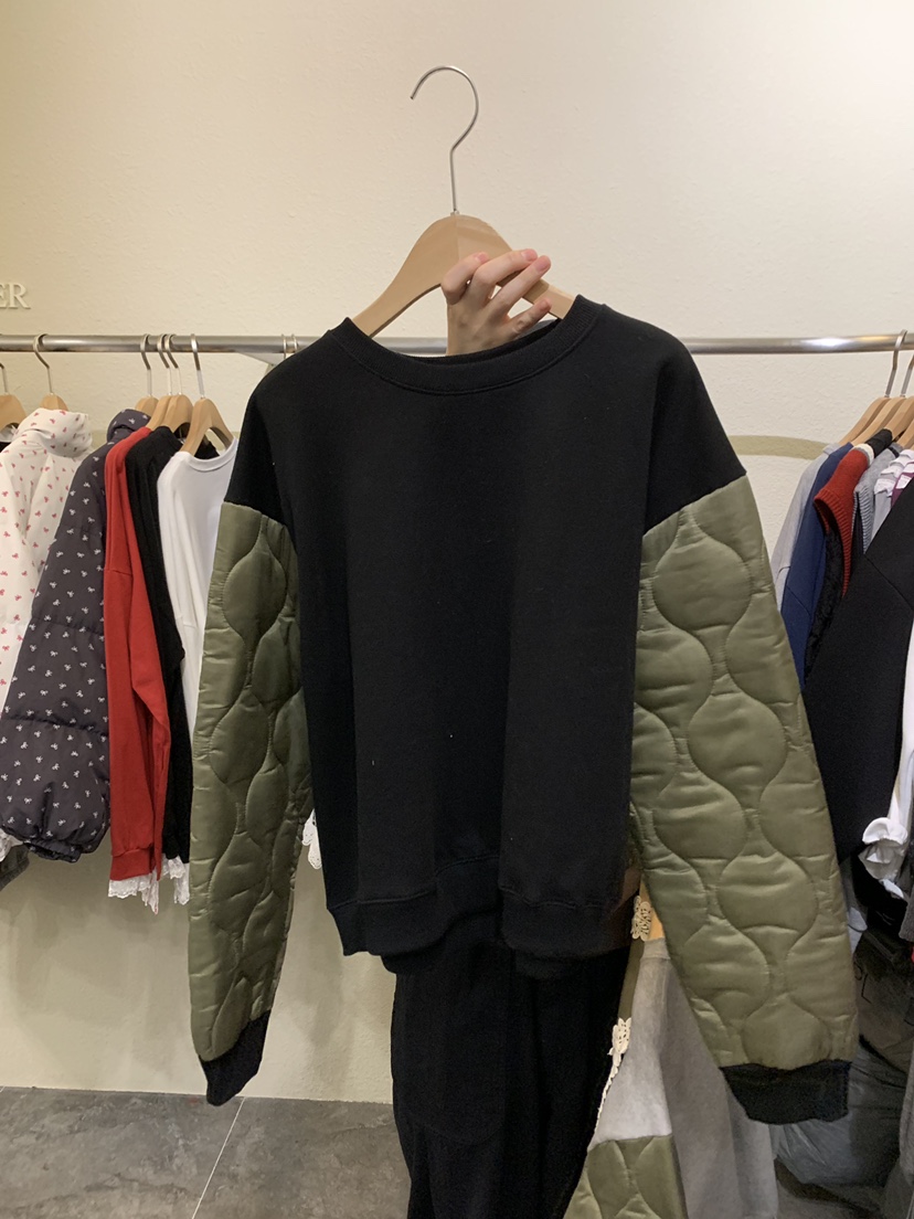 JUPITER韓國代購㊣女士新款人氣休閑熱賣真品25秋冬衛衣絎縫JUPITER衛衣圖色2