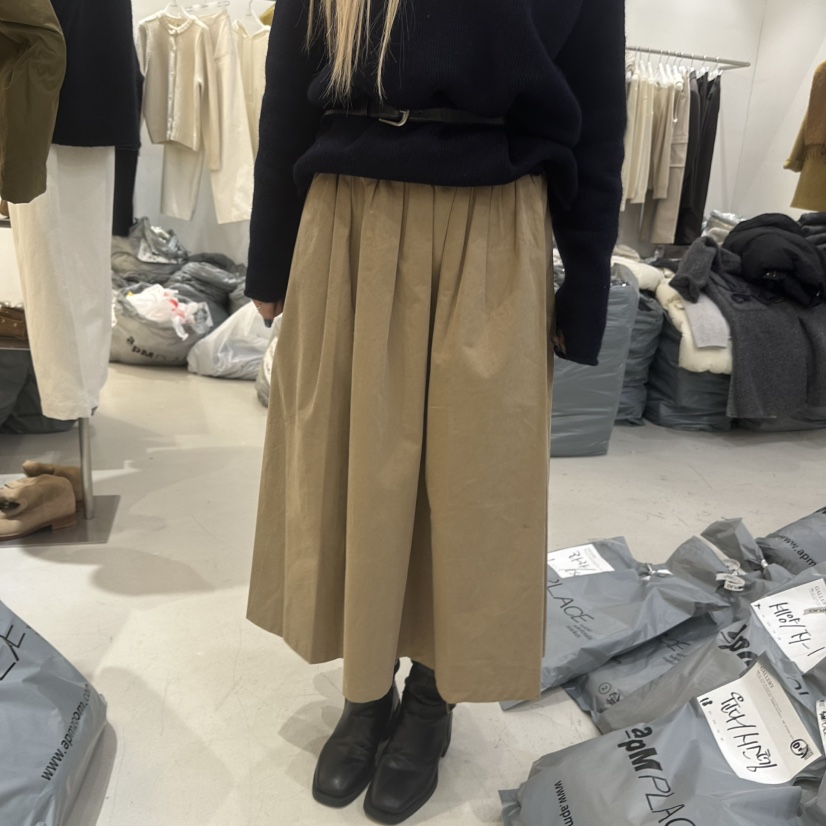 GALLERY-P韓國直郵㊣女裝新款真品時尚人氣熱賣25秋冬長裙褶皺GALLERY長裙圖色3