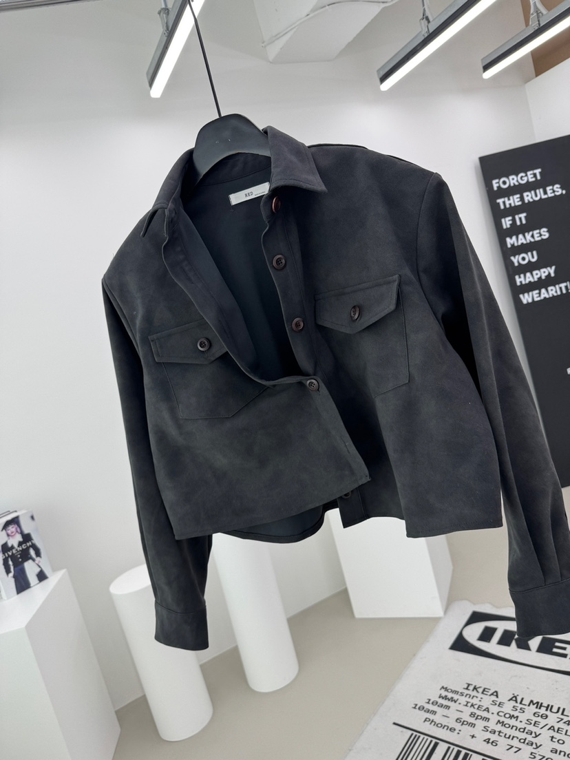 RED-A韓國直郵㊣女裝新品職業人氣真品推薦休閑夾克絨面革RED-A夾克圖色3