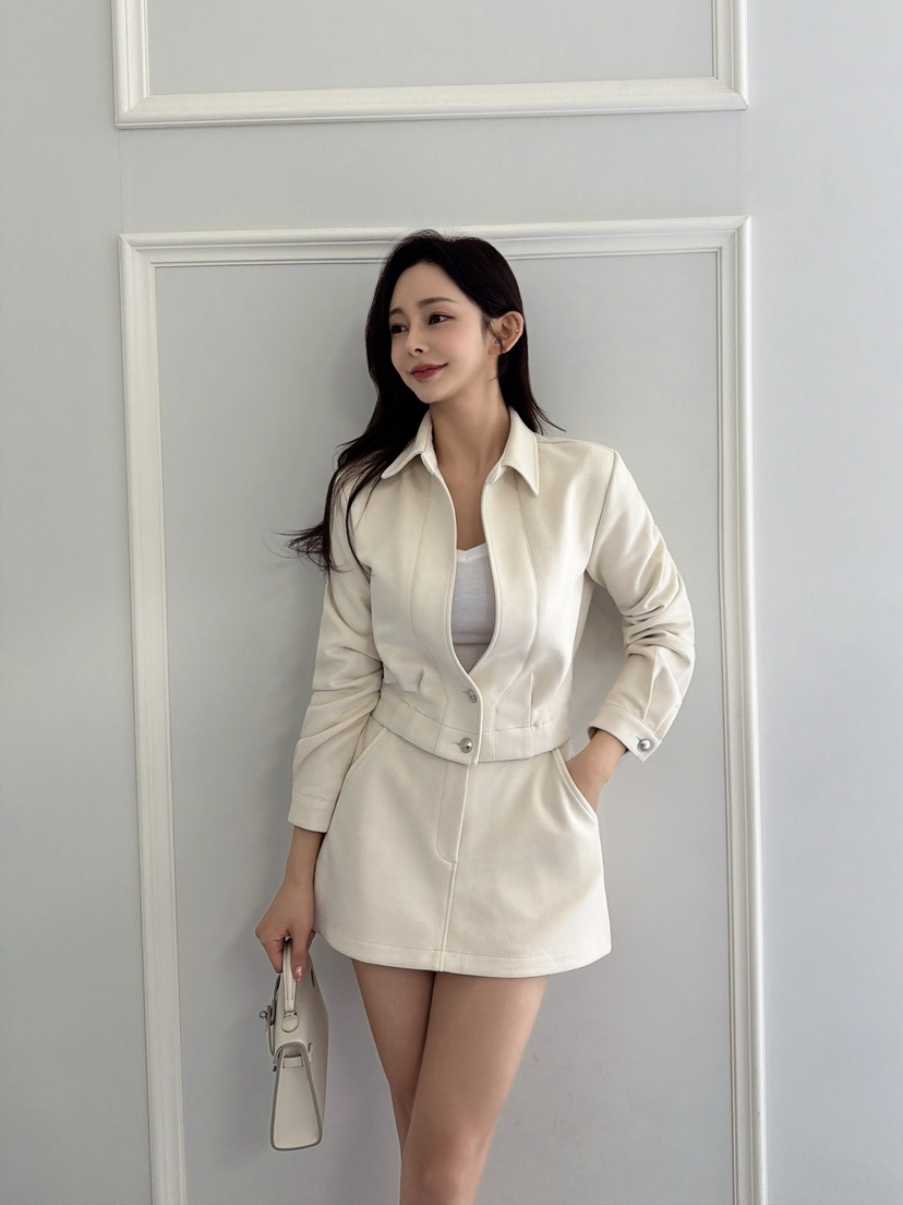 CLOTH韓國代購㊣女裝新品25秋冬時尚熱賣休閑真品夾克絨面革CLOTH夾克