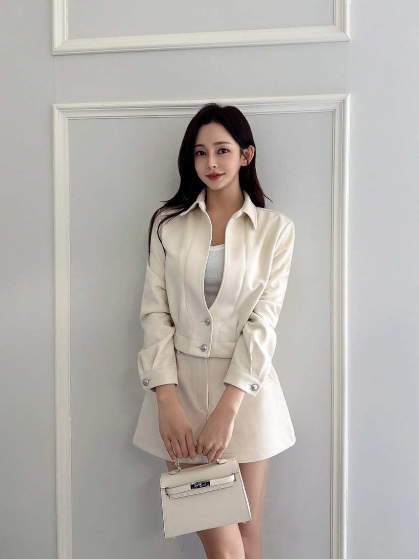 CLOTH韓國代購㊣女裝新品25秋冬時尚熱賣休閑真品夾克絨面革CLOTH夾克