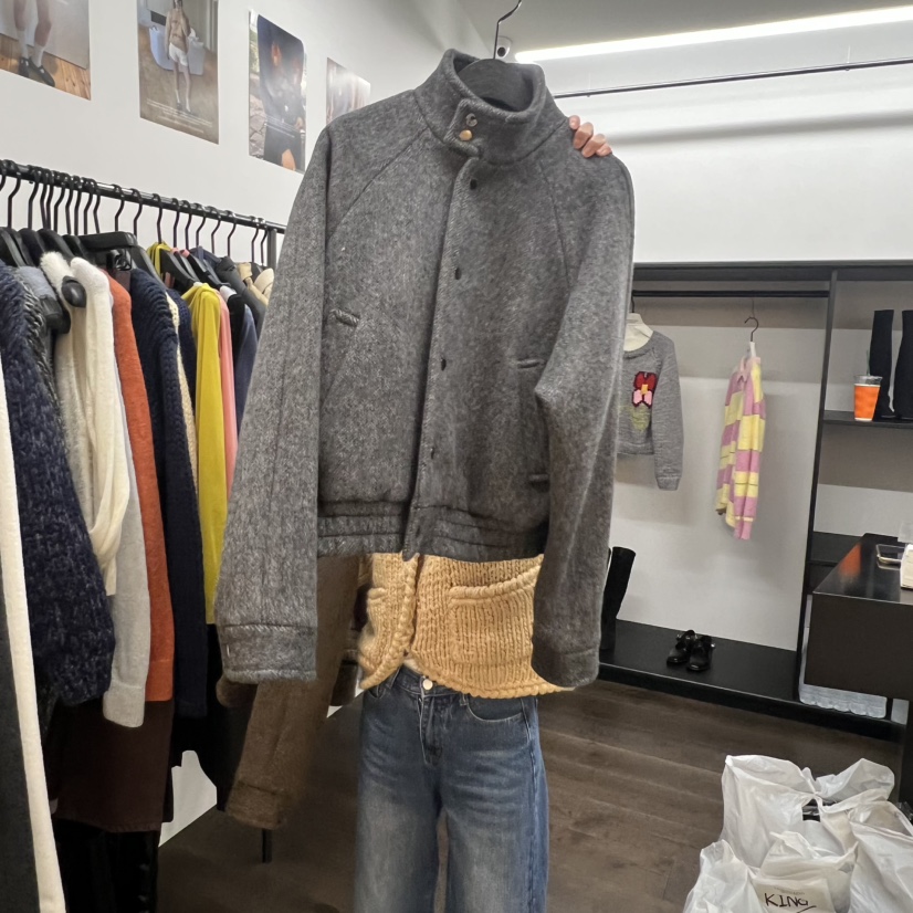 UNANSWERED-MYSTERY韓國代購㊣女裝新款真品熱賣夾克人字紋UNANSWERED-MYSTERY夾克圖色2