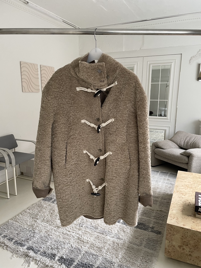 BAHATI韓國代購㊣女士新品時尚真品25秋冬人氣中長款大衣羊毛BAHATI中長款大衣圖色2