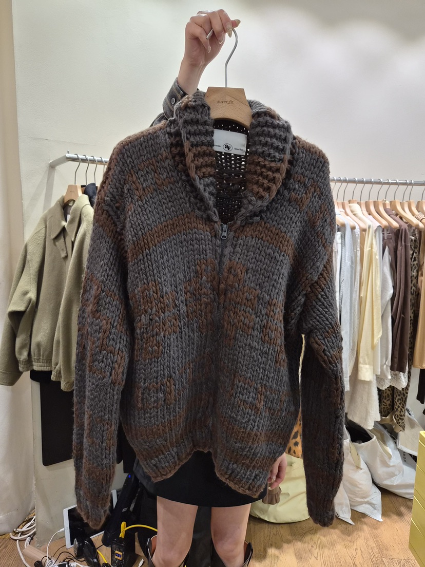 AUVERFIT韓國直郵㊣女裝新款休閑25秋冬人氣時尚針織衫手工AUVERFIT針織衫圖色3