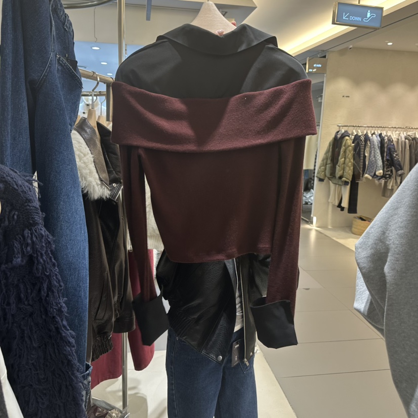 RENDER韓國代購㊣女裝新品25秋冬熱賣時尚真品休閑人氣長袖T恤RENDER長袖T恤