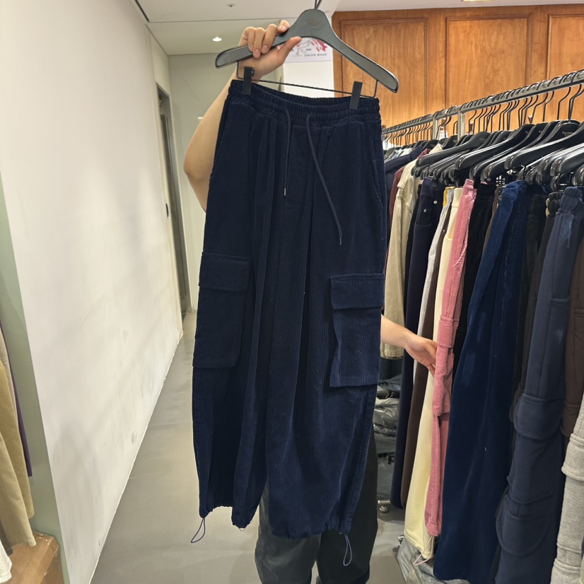 GARMENT-P東大門㊣直郵女裝新款25秋冬推薦熱賣休閑褲口袋GARMENT休閑褲圖色5深藍色