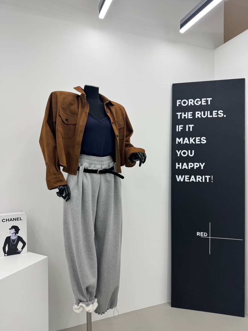 RED-A韓國直郵㊣女士新款真品熱賣休閑休閑褲含腰帶系腰帶RED-A休閑褲