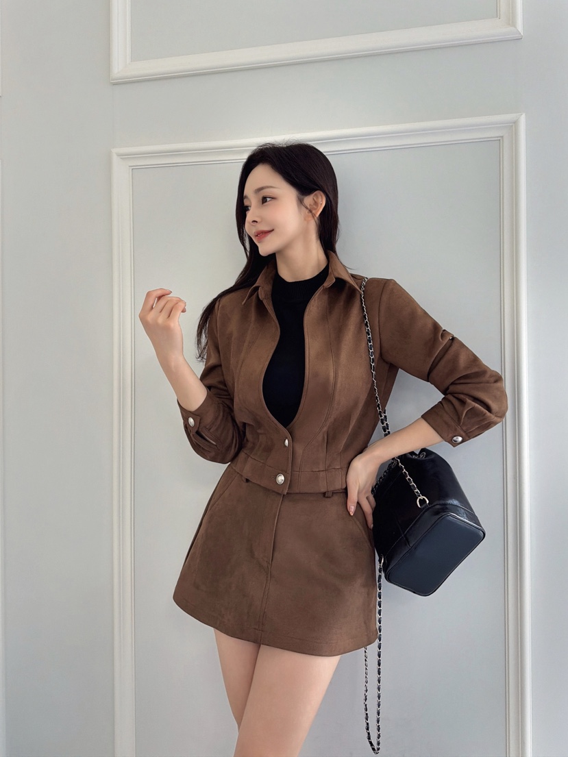 CLOTH東大門㊣直郵女裝新品真品25秋冬休閑熱賣人氣裙褲絨面革CLOTH裙褲