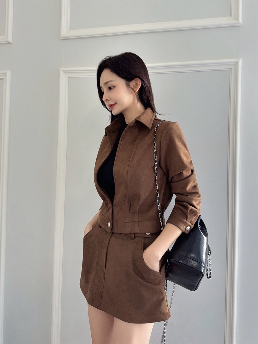 CLOTH東大門㊣直郵女裝新品真品25秋冬休閑熱賣人氣裙褲絨面革CLOTH裙褲