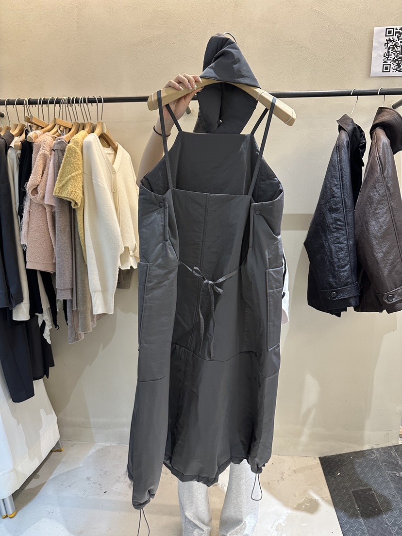 ERIA韓國直郵㊣女裝新款休閑25秋冬職業真品連衣裙含圍巾填充ERIA/HUE連衣裙