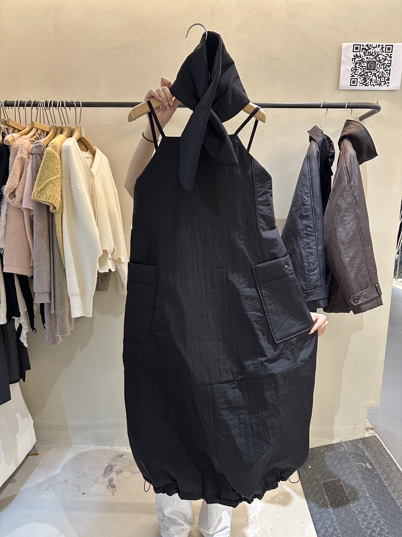 ERIA韓國直郵㊣女裝新款休閑25秋冬職業真品連衣裙含圍巾填充ERIA/HUE連衣裙圖色2