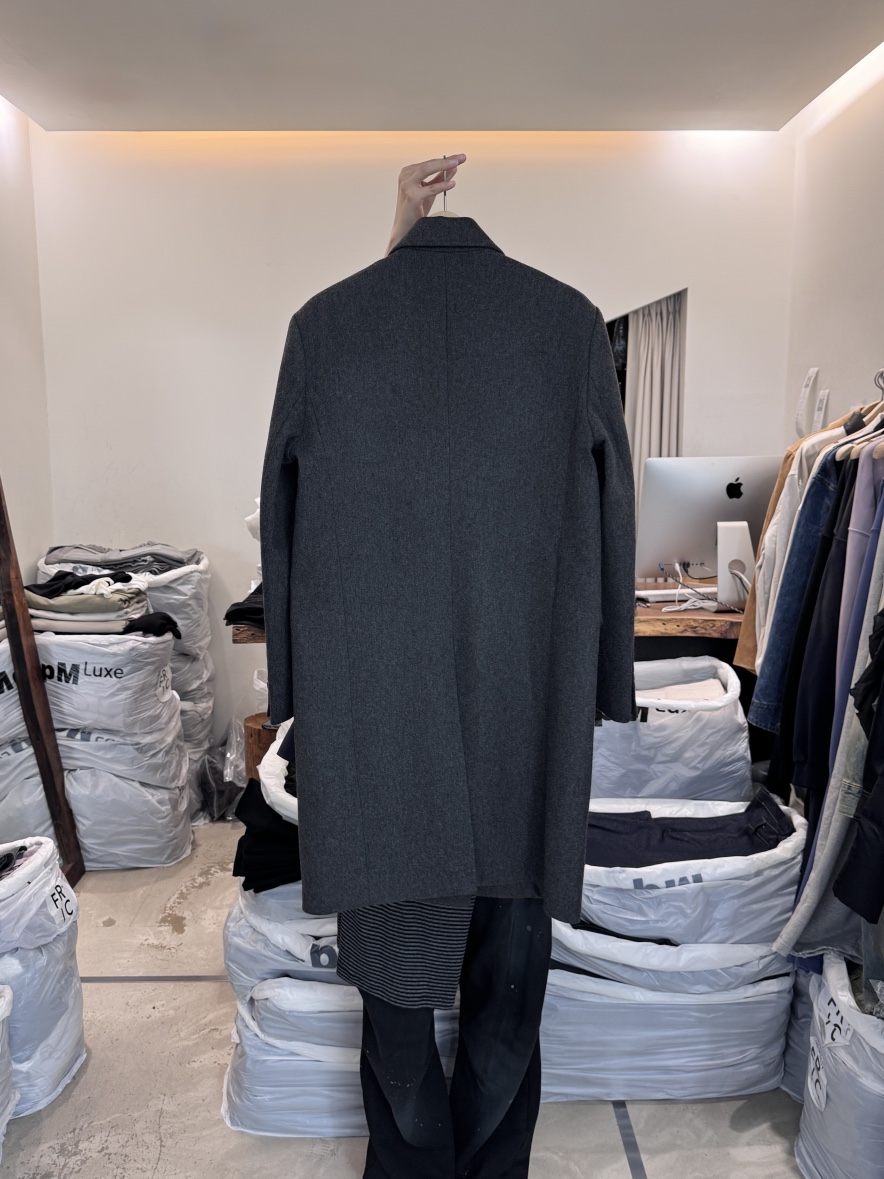 FRIC韓國直郵㊣女士新品休閑25秋冬職業時尚中長款大衣羊毛FRIC中長款大衣