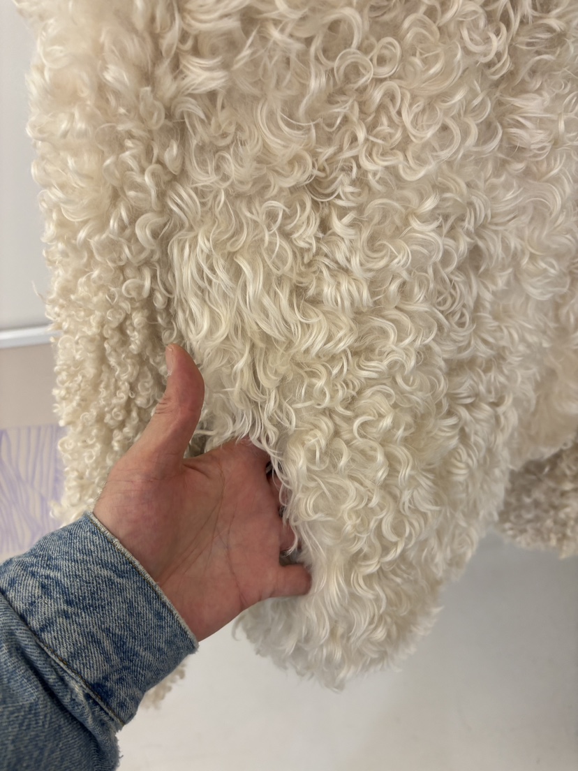 POUCH東大門㊣直郵女裝新款真品推薦職業休閑時尚短款大衣羊皮POUCH短款大衣