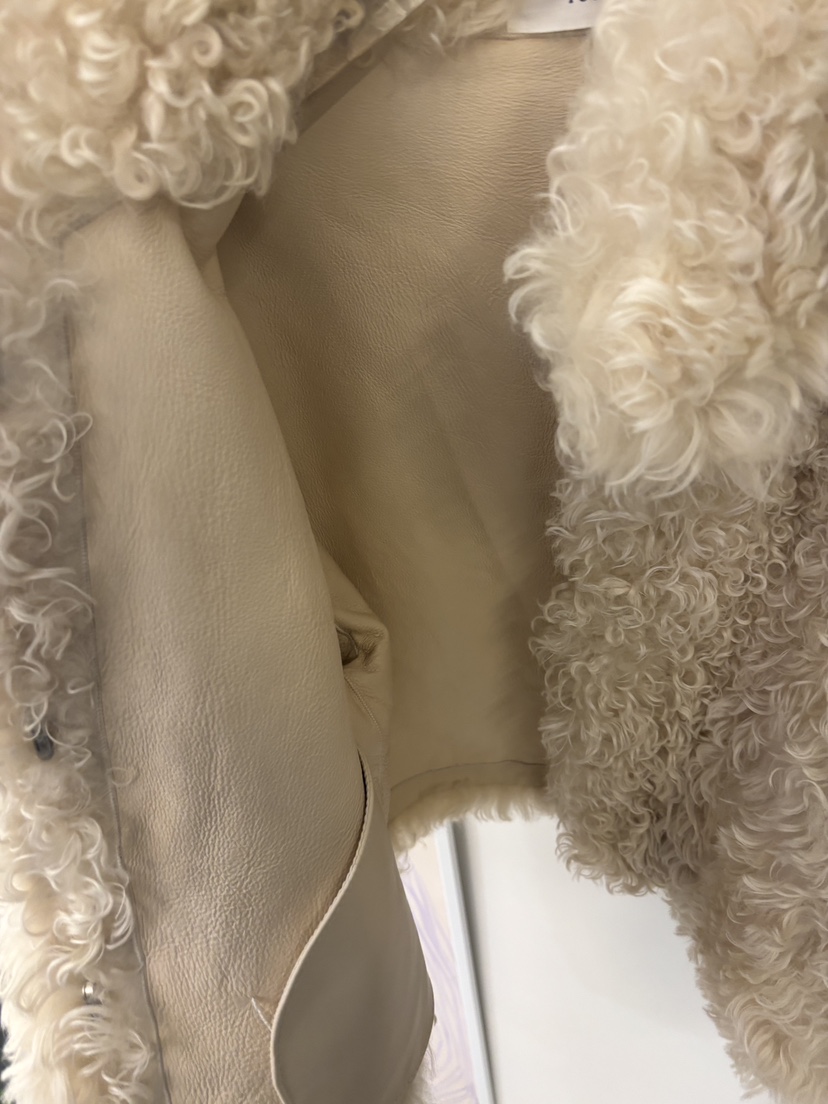 POUCH東大門㊣直郵女裝新款真品推薦職業休閑時尚短款大衣羊皮POUCH短款大衣