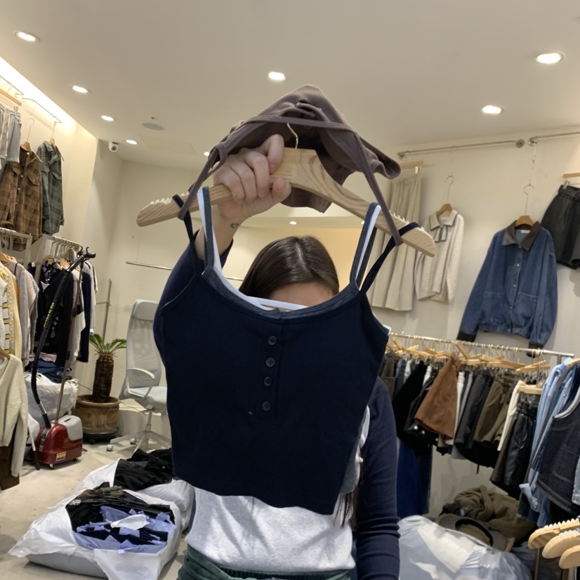 HIPTIQUE東大門㊣代購女裝新款職業真品時尚熱賣休閑吊帶背心HIPTIQUE吊帶/背心圖色2