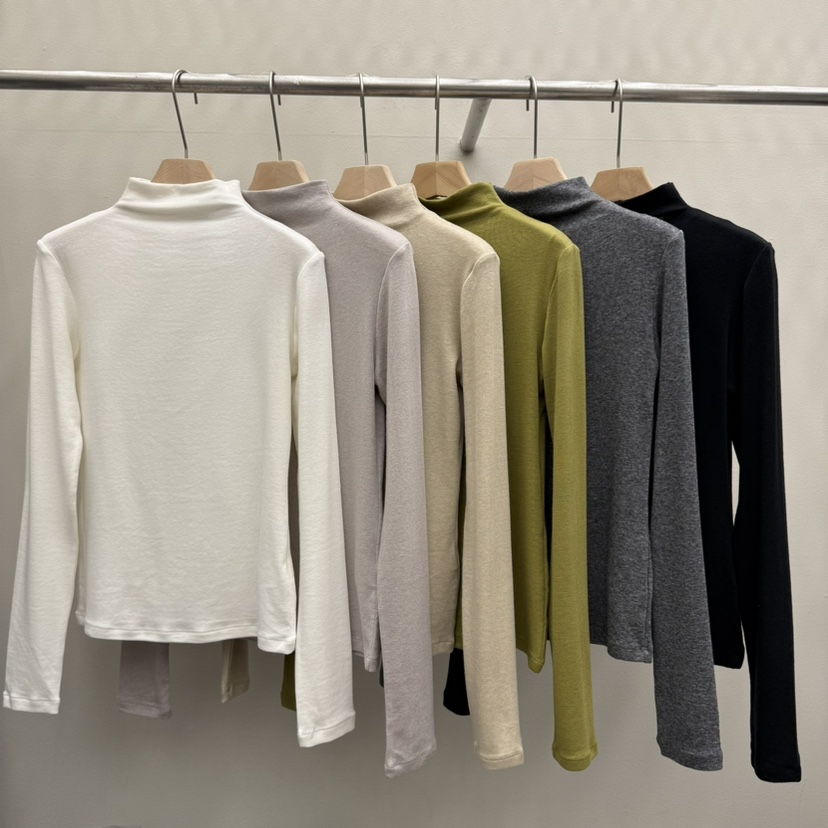 EOOB/LAMEREI東大門㊣實拍女士新品休閑推薦長袖T恤羊毛高領EOOB/LAMEREI長袖T恤