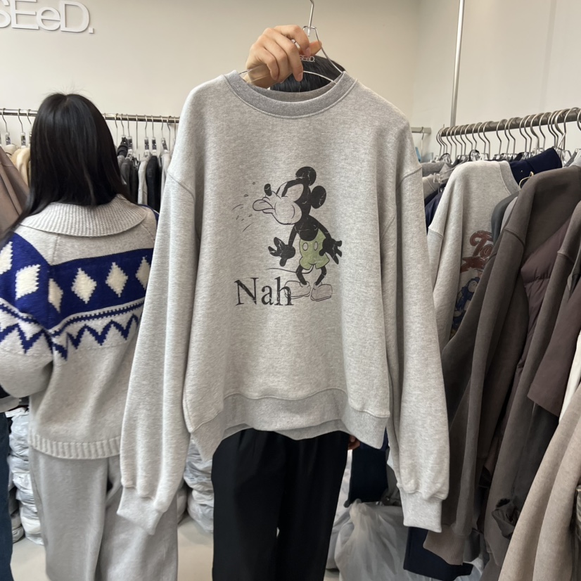 LEESEED-A東大門㊣代購女裝新款推薦休閑熱賣25秋冬時尚衛衣SEeD/LEESEED衛衣圖色3