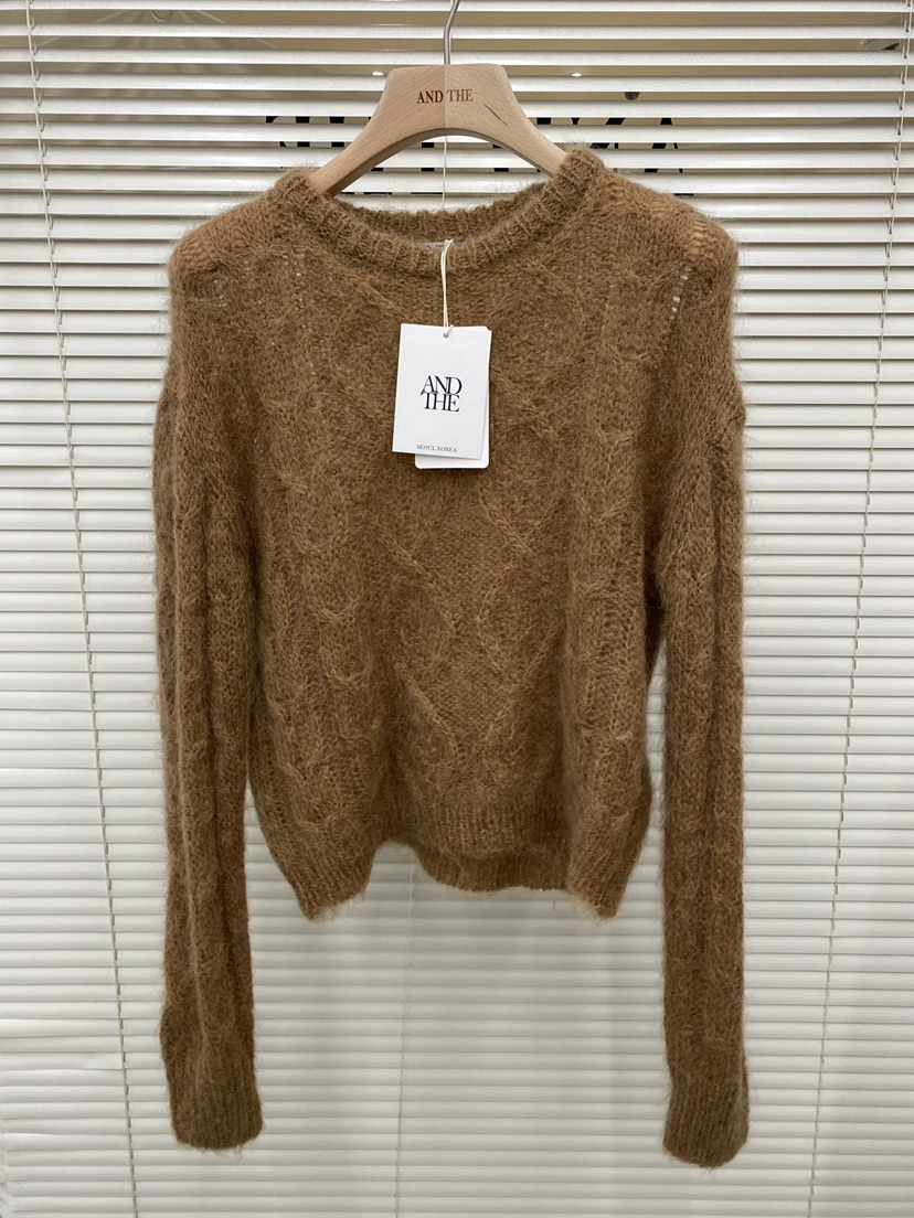 AND THE東大門㊣代購女裝新款推薦真品人氣職業25秋冬針織衫AND THE針織衫圖色4