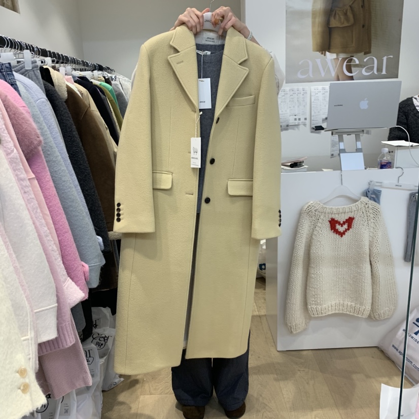 RUMIRU/AWEAR東大門㊣實拍女裝新款推薦25秋冬時尚中長款大衣awear/RUMIRU中長款大衣圖色2