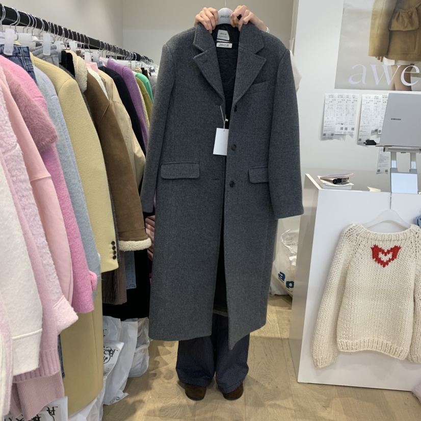 RUMIRU/AWEAR東大門㊣實拍女裝新款推薦25秋冬時尚中長款大衣awear/RUMIRU中長款大衣圖色3