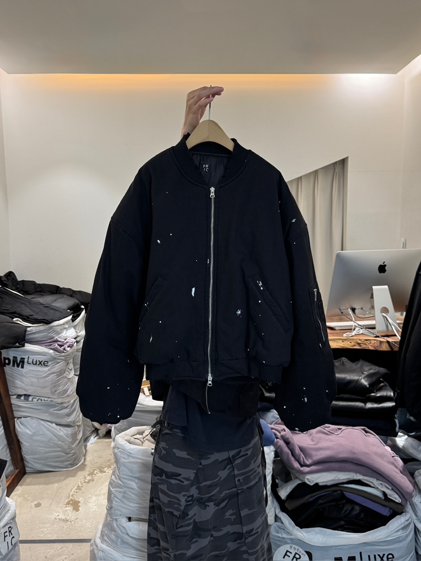 FRIC韓國代購㊣女裝新品熱賣人氣25秋冬職業真品休閑夾克棉FRIC夾克