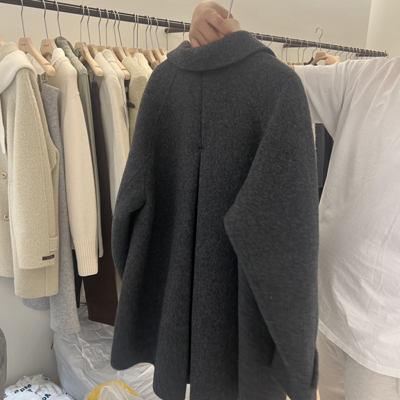 ANDYOUBROWN韓國代購㊣女裝新款人氣真品職業中長款大衣羊毛ANDYOUBROWN中長款大衣